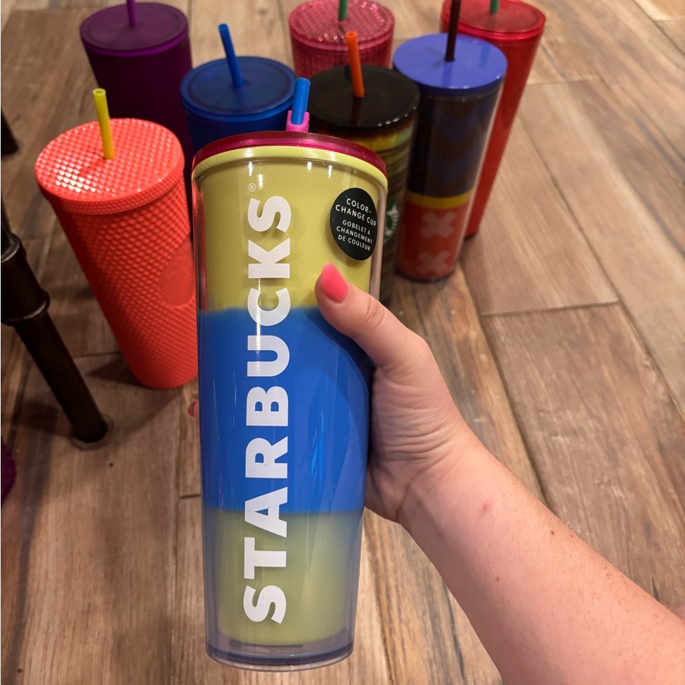 Starbucks Blue and Green Party Tumbler Set